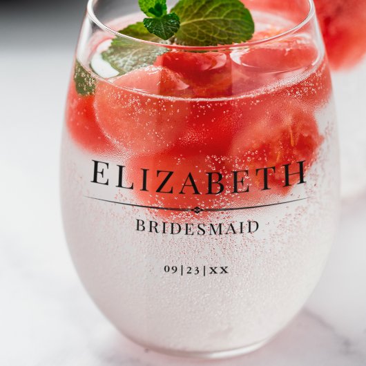 Minimalistische bruidsmeisje geschenken moderne el wijnglas zonder voet