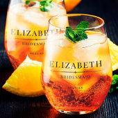 Minimalistische bruidsmeisje geschenken moderne el wijnglas zonder voet