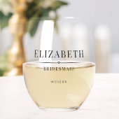 Minimalistische bruidsmeisje geschenken moderne el wijnglas zonder voet