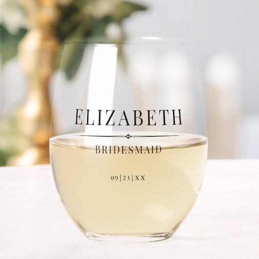 Minimalistische bruidsmeisje geschenken moderne el wijnglas zonder voet