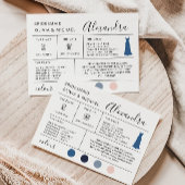 Minimalistische bruidsmeisje info Kaart, voorstel  Kaart