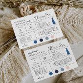 Minimalistische bruidsmeisje info Kaart, voorstel  Kaart