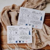 Minimalistische bruidsmeisje info Kaart, voorstel  Kaart