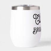 Minimalistische bruidsmeisje Roestvrijstalen wijnt (Voorkant)