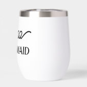 Minimalistische bruidsmeisje Roestvrijstalen wijnt (Achterkant)