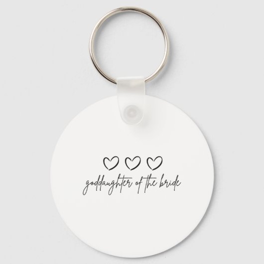 Minimalistische bruidsmeisje van de bruid bijpasse sleutelhanger (Voorkant)