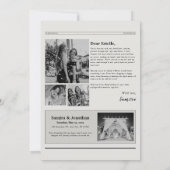 Minimalistische bruidsmeisje-voorstel krant kaart (Achterkant)