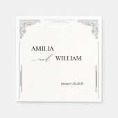 Minimalistische bruidspapier servetten (Voorkant)