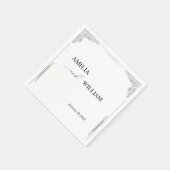 Minimalistische bruidspapier servetten (Hoek)