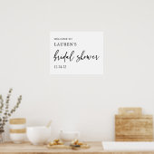 Minimalistische bruidsshower welkomstbord poster (Keuken)