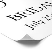 Minimalistische bruidsshower welkomstbord poster (Hoek)