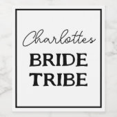 Minimalistische Bruidsstam Afscheid Als Bruid Wijn Etiket (Enkel label)