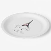 Minimalistische bruidswelkom Eiffeltoren Parijs Papieren Bordje (Gekanteld)