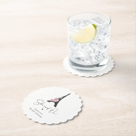 Minimalistische bruidswelkom met Eiffeltoren Parij Kartonnen Onderzetters (Insitu)