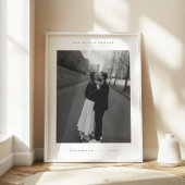 Minimalistische bruiloft aangepaste paar foto poster
