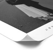 Minimalistische bruiloft aangepaste paar foto poster (Hoek)