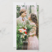 Minimalistische bruiloft aangepaste Pas getrouwd e Bedankkaart (Voorkant)