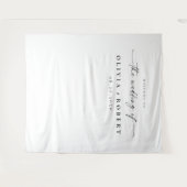 Minimalistische bruiloft achtergronden wandkleed (Voorkant (horizontaal))