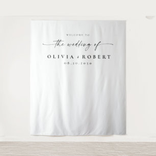 Minimalistische bruiloft achtergronden wandkleed