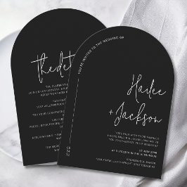 Minimalistische bruiloft All-in-One Modern Stijlvo Kaart