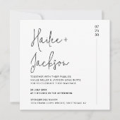 Minimalistische bruiloft alles-in-één modern eenvo kaart (Voorkant)