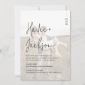 Minimalistische bruiloft alles-in-één modern eenvo kaart (Voorkant)