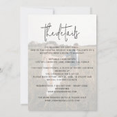 Minimalistische bruiloft alles-in-één modern eenvo kaart (Achterkant)