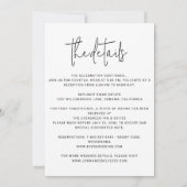 Minimalistische bruiloft alles-in-één modern eenvo kaart (Achterkant)