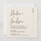 Minimalistische bruiloft alles-in-één modern eenvo kaart (Voorkant)