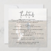 Minimalistische bruiloft alles-in-één moderne vier kaart (Achterkant)