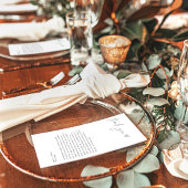 Minimalistische bruiloft bedankje, bruiloft servet