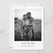 Minimalistische bruiloft bedankje met Foto Kaart (Voorkant)