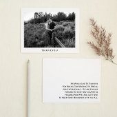 Minimalistische bruiloft bedankje met Foto Kaart