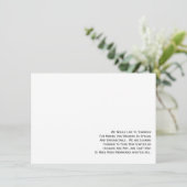 Minimalistische bruiloft bedankje met Foto Kaart (Staand voorkant)