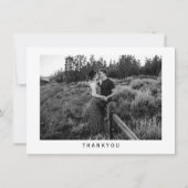 Minimalistische bruiloft bedankje met Foto Kaart (Achterkant)