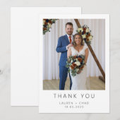 Minimalistische bruiloft bedankkaart (Voorkant / Achterkant)