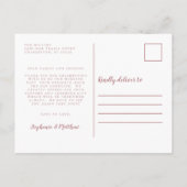 Minimalistische bruiloft Bedankt Bericht Modern Pi Briefkaart (Achterkant)