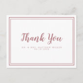 Minimalistische bruiloft Bedankt Bericht Modern Pi Briefkaart (Voorkant)