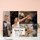 Minimalistische bruiloft bedankt met foto acryl bord (Huwelijk)