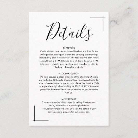 Minimalistische bruiloft behuizing Kaarten (Voorkant)