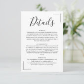 Minimalistische bruiloft behuizing Kaarten (Staand voorkant)