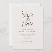 Minimalistische bruiloft Bewaar de datum Kaart (Voorkant)