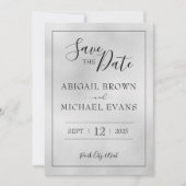 Minimalistische bruiloft Bewaar de datum Save The Date (Voorkant)