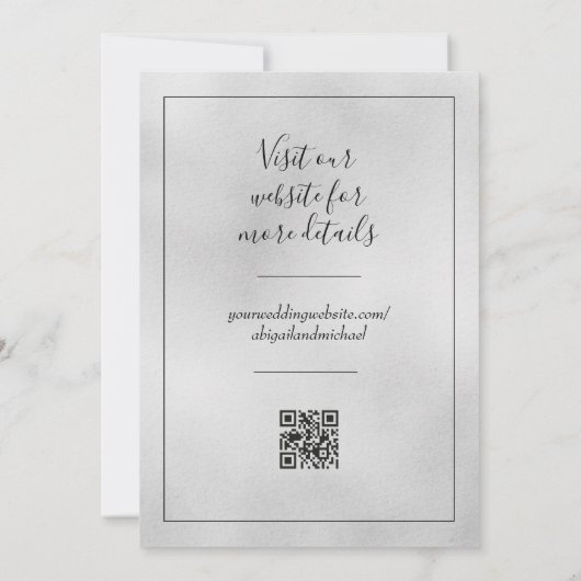 Minimalistische bruiloft Bewaar de datum Save The Date (Achterkant)