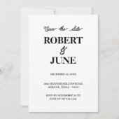 Minimalistische bruiloft bewaar de datumkaart save the date (Voorkant)