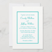 Minimalistische bruiloft blauw modern elegant kaart (Voorkant)