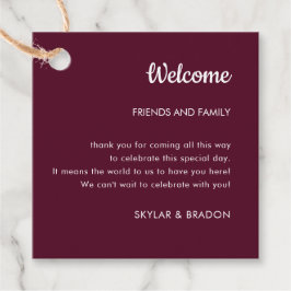 Minimalistische bruiloft Bourgondië welkomstgesche Bedankjes Labels