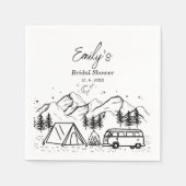 Minimalistische Bruiloft Bridal Shower Servet (Voorkant)