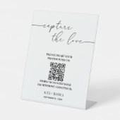 Minimalistische bruiloft Capture The Love | Foto's Reclamebord Met Voetstuk (Voorkant)