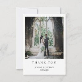 Minimalistische bruiloft Dank u fotokaart – Elegan Bedankkaart